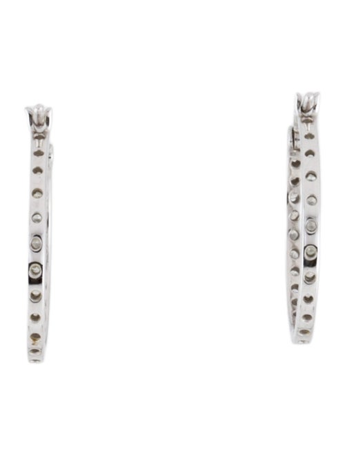 Earrings 14K Diamond Inside/Outside Hoop Earrings