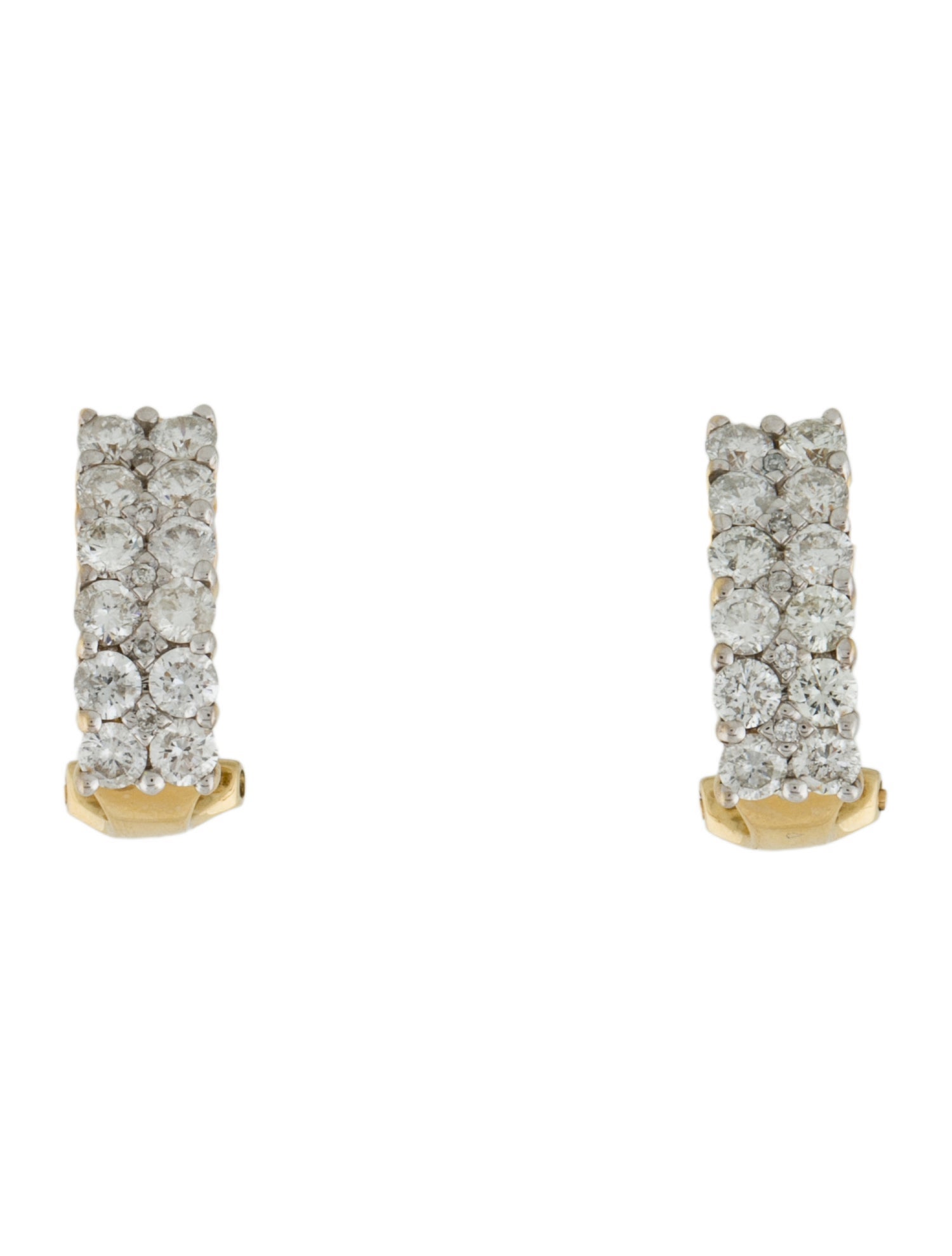 Earrings 14K 1.71ctw Diamond Huggie Clip-On