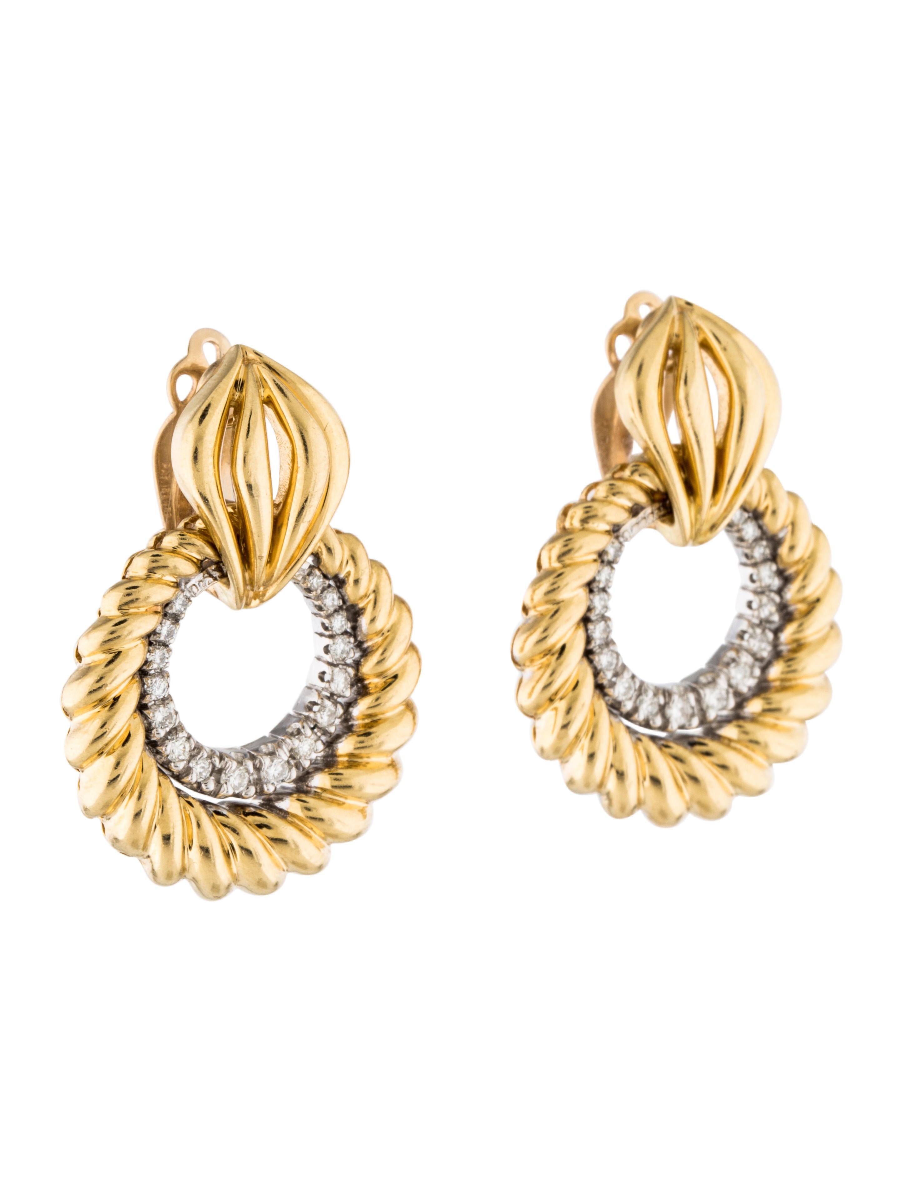 14K Diamond Door Knocker Earrings Earrings EARRI37358 The RealReal