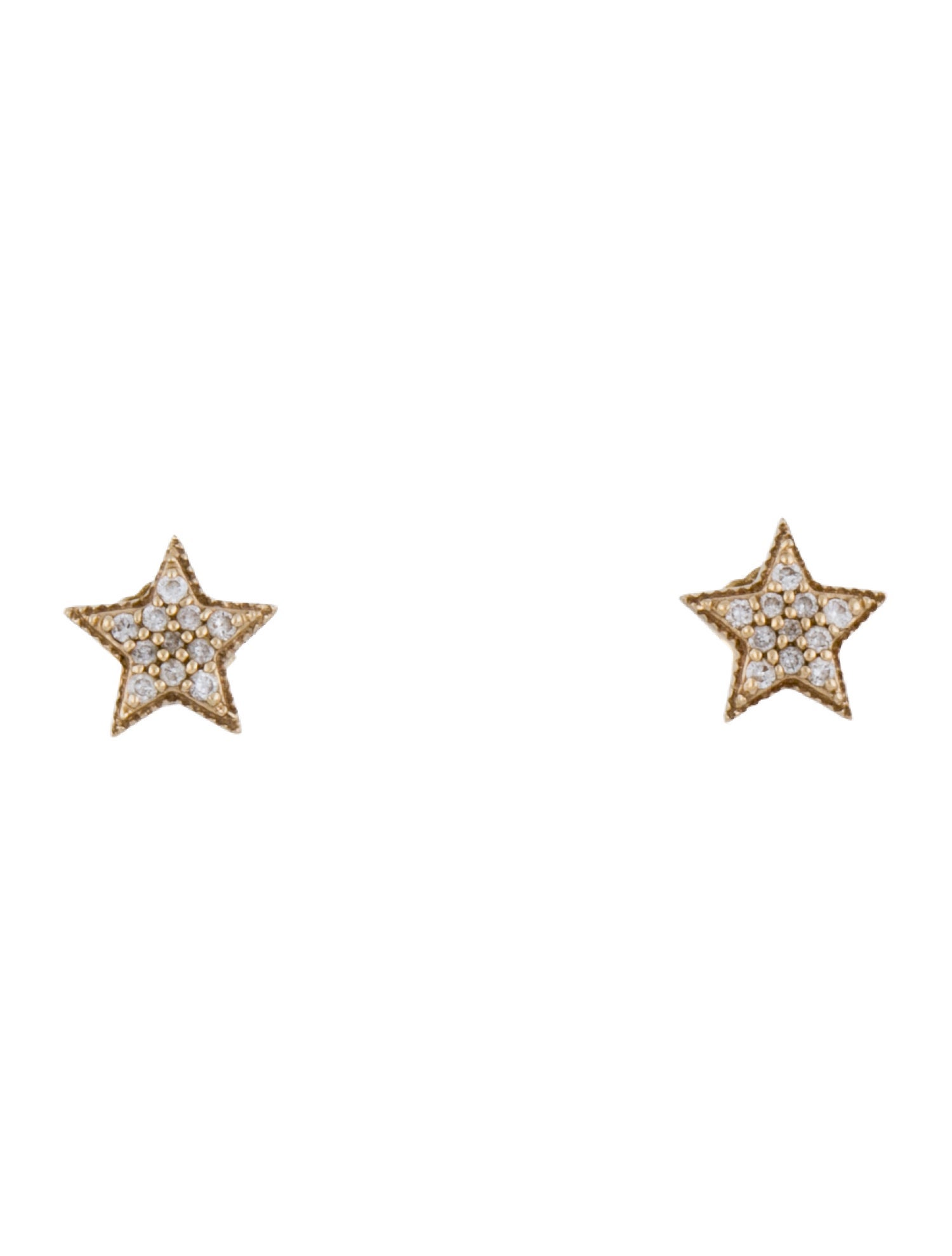 Earrings 14K Diamond Star Stud