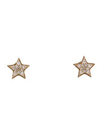 Earrings 14K Diamond Star Stud Earrings