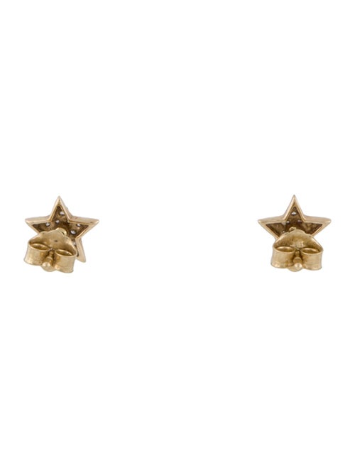 Earrings 14K Diamond Star Stud Earrings
