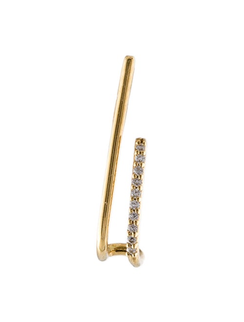 Earrings 18K Diamond J Post Single Earring