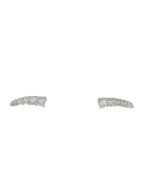 Earrings 14K Diamond Row Stud Earrings