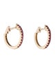 Earrings 14K Ruby Huggie Earrings