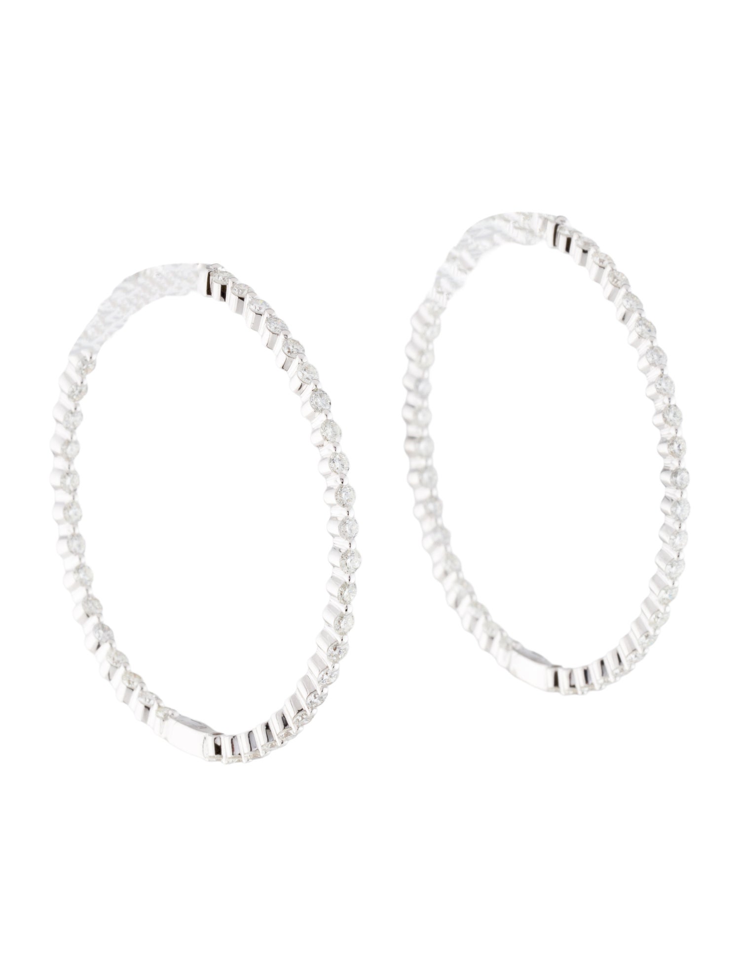 Earrings 14K 3.76ctw Diamond Hoop