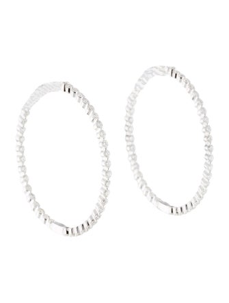 Earrings 14K 3.76ctw Diamond Hoop Earrings