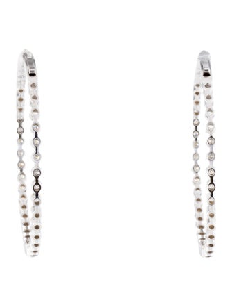 Earrings 14K 3.76ctw Diamond Hoop Earrings