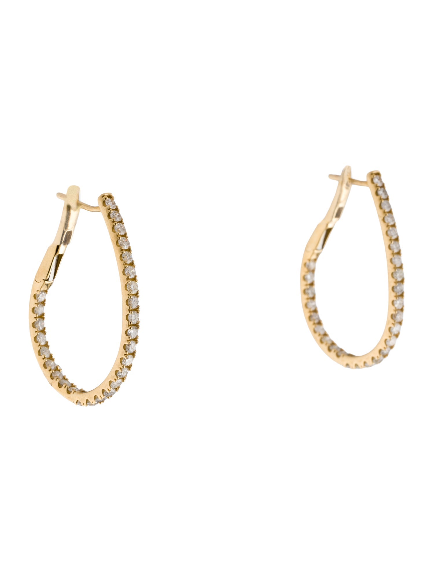 Earrings 14K 1.62ctw Diamond Inside-Out Hoop Earrings