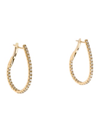 Earrings 14K 1.62ctw Diamond Inside-Out Hoop Earrings