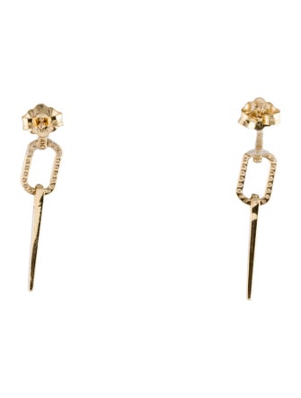 Earrings 14K Diamond Link Drop Earrings