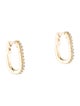 Earrings 14K Diamond Small U Hoop Earrings