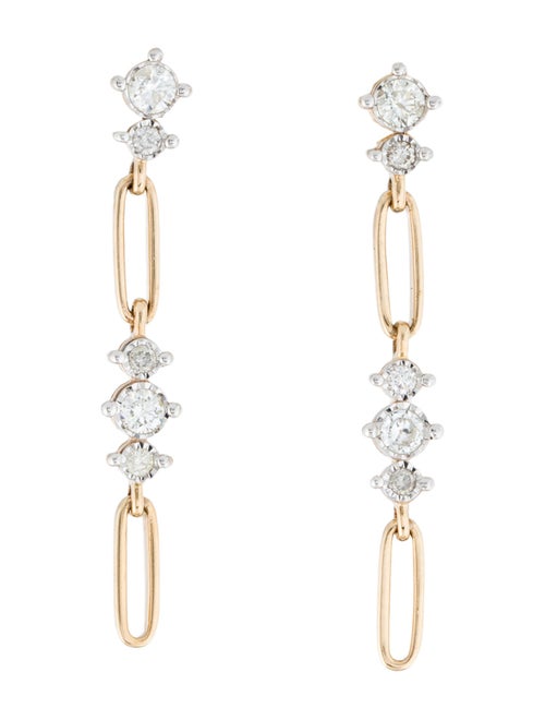 Earrings 14K Diamond Drop Earrings