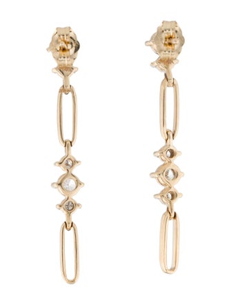 Earrings 14K Diamond Drop Earrings