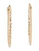 Earrings 14K Diamond Bead Hoop Earrings
