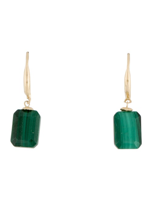 Earrings 18K Malachite Drop Earrings