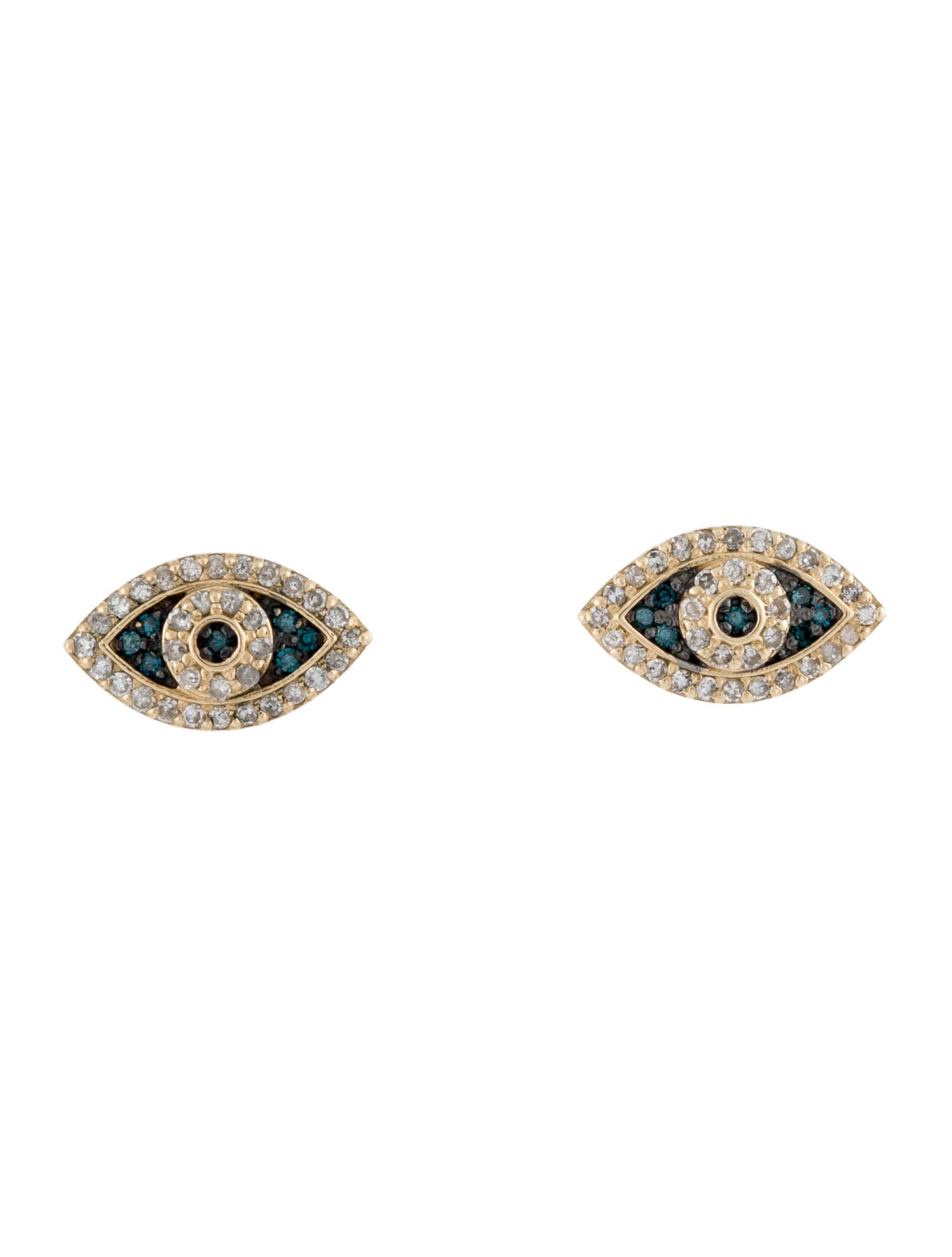 Earrings 14K Diamond Evil Eye Stud