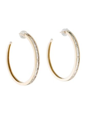 Earrings 14K 2.48ctw Diamond Hoop Earrings