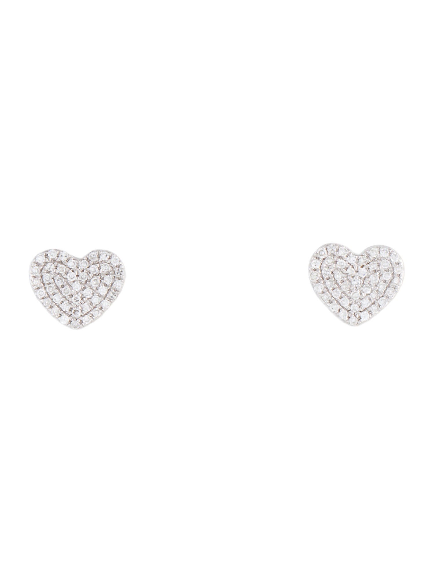 Earrings 14K Diamond Heart Stud
