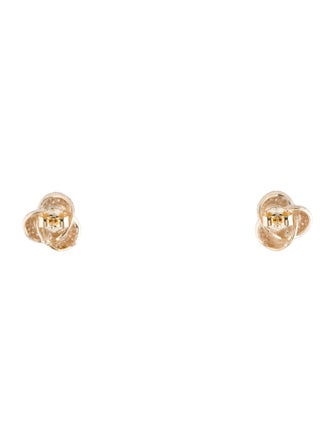Earrings 14K 1.00ctw Diamond Knot Stud Earrings