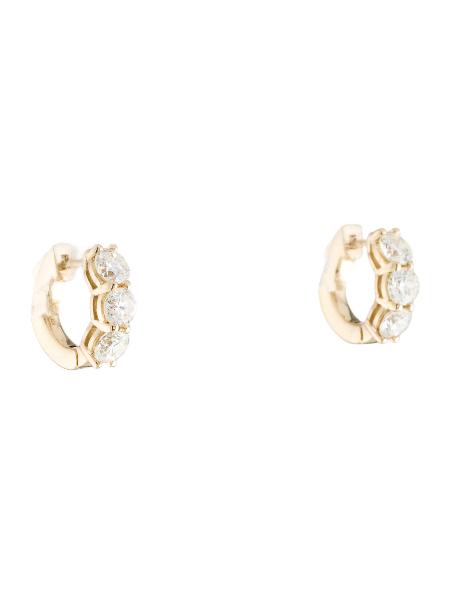 Earrings 14K 1.85ctw Diamond Huggie