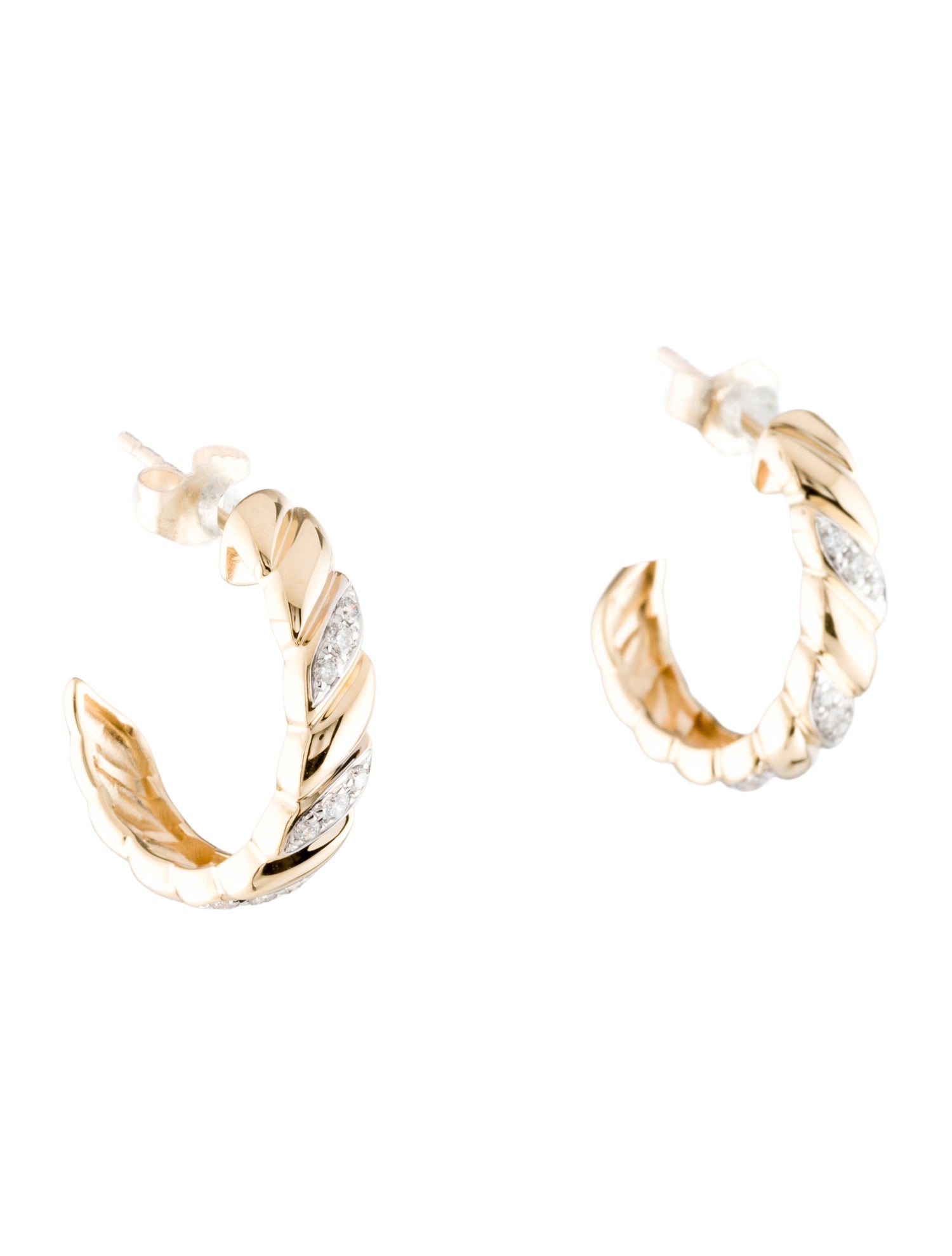 Earrings 14K Diamond Hoop Earrings