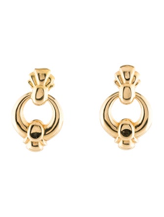 Earrings 18K Door Knocker Drop Earrings