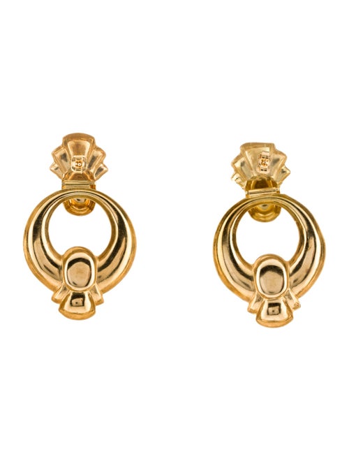 Earrings 18K Door Knocker Drop Earrings
