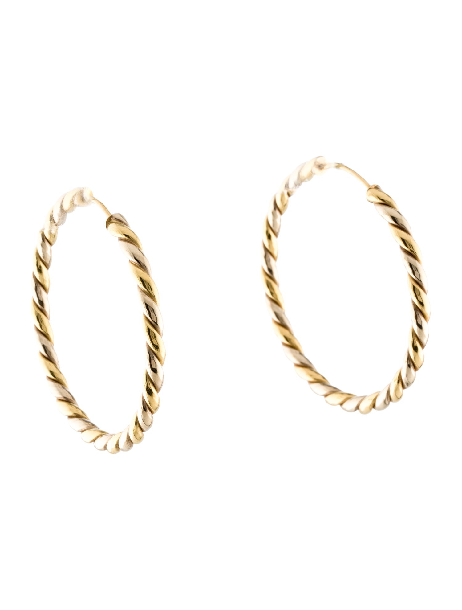Earrings 18K Two-Tone Hoop