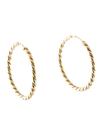 Earrings 18K Two-Tone Hoop Earrings