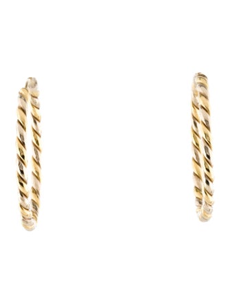 Earrings 18K Two-Tone Hoop Earrings