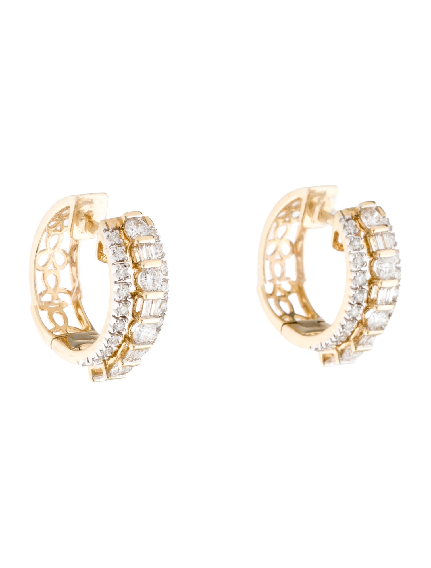 Earrings 14K Diamond Hoop