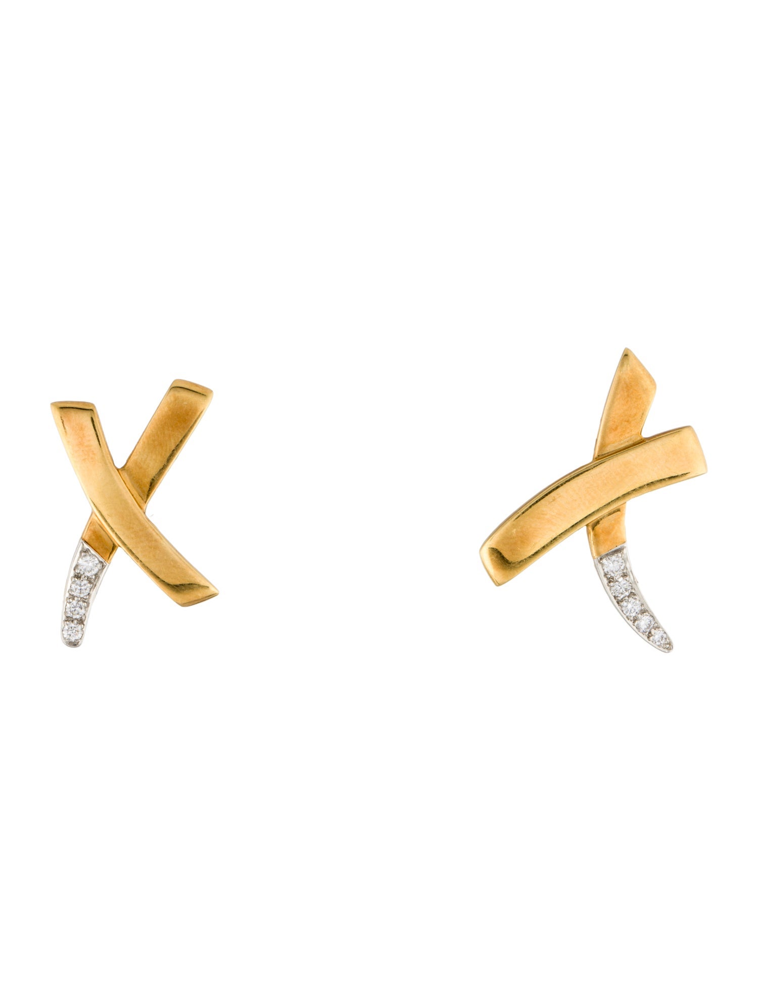 Tiffany & Co. Vintage Diamond Graffiti X Earclips