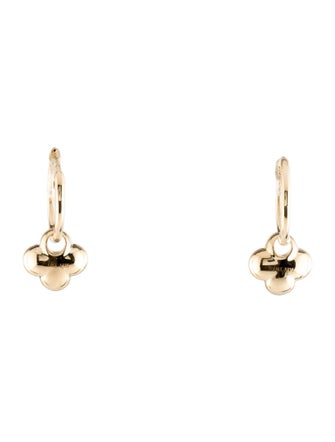 Earrings 14K Diamond Clover Huggie Earrings