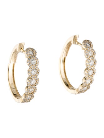 Earrings 14K 1.55ctw Diamond Hoop Earrings