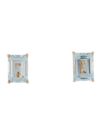 Earrings 14K 1.78ctw Aquamarine Stud Earrings