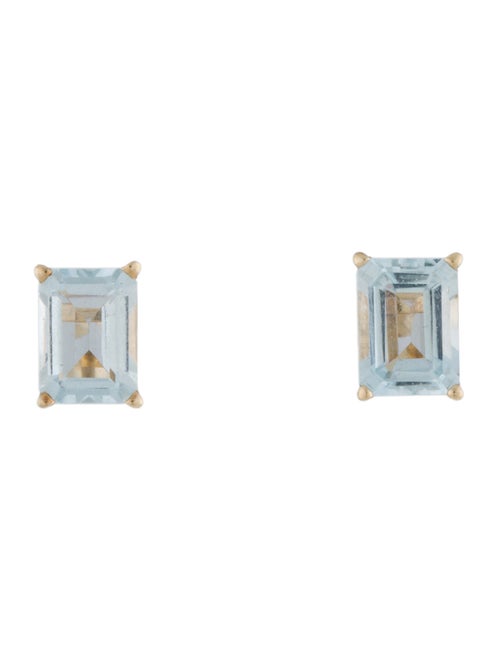 Earrings 14K 1.78ctw Aquamarine Stud Earrings
