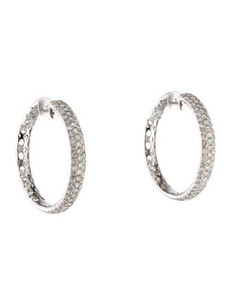 Earrings 14K 4.25ctw Diamond Hoop Earrings
