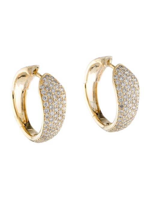 Earrings 14K 1.65ctw Diamond Hoop Earrings