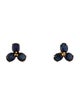 Earrings 14K Sapphire Cluster Stud Earrings
