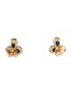 Earrings 14K Sapphire Cluster Stud Earrings
