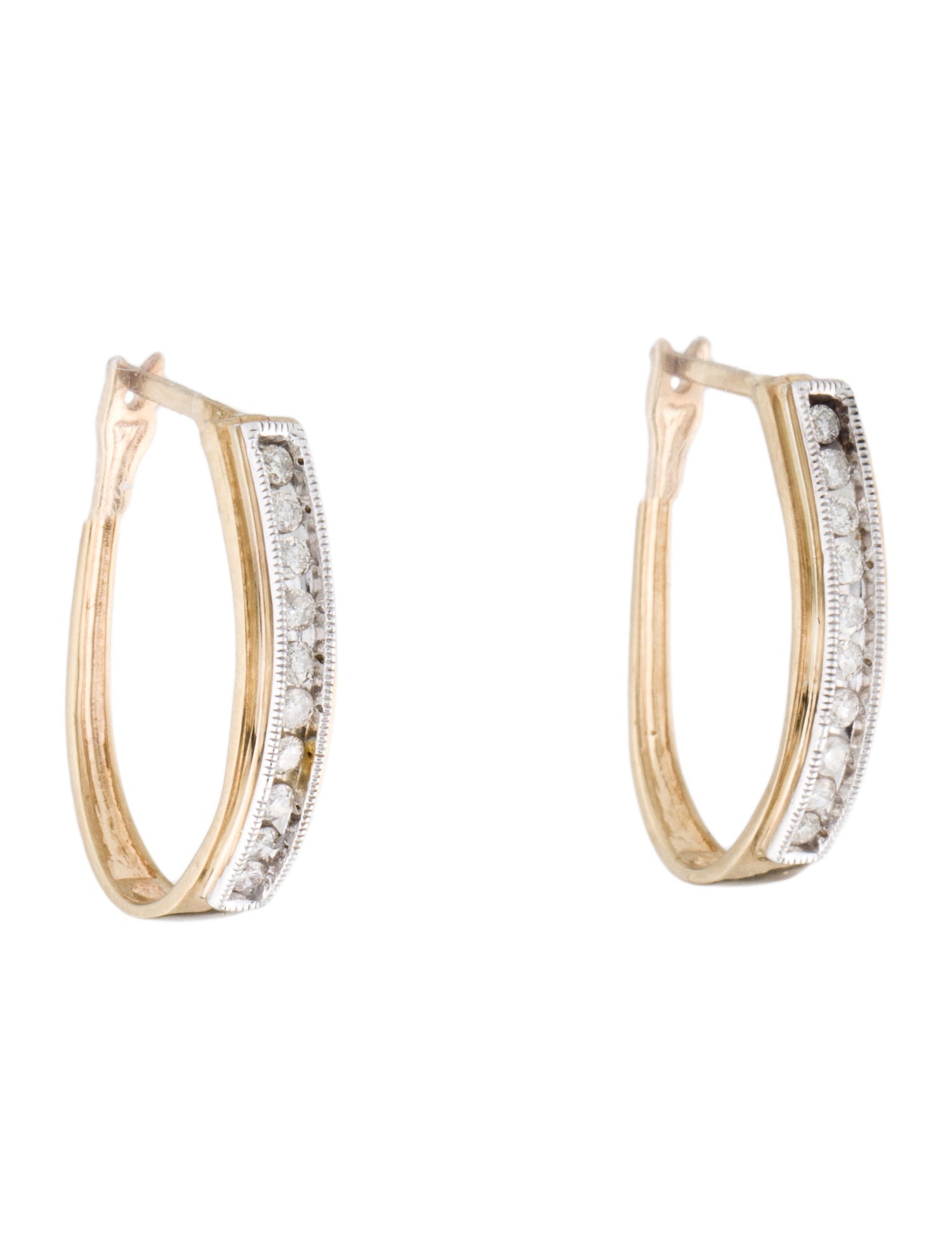 Earrings 10K Diamond Hoop