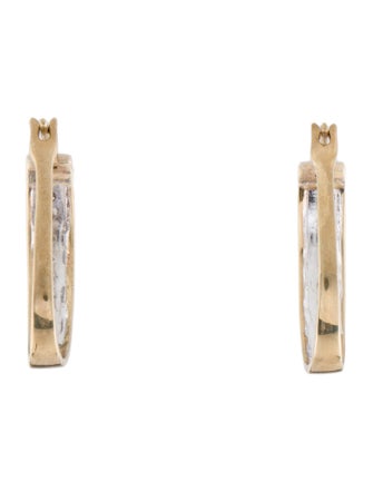 Earrings 10K Diamond Hoop Earrings
