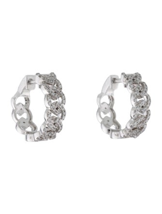 Earrings 14K Lab-Grown Diamond Hoop Earrings