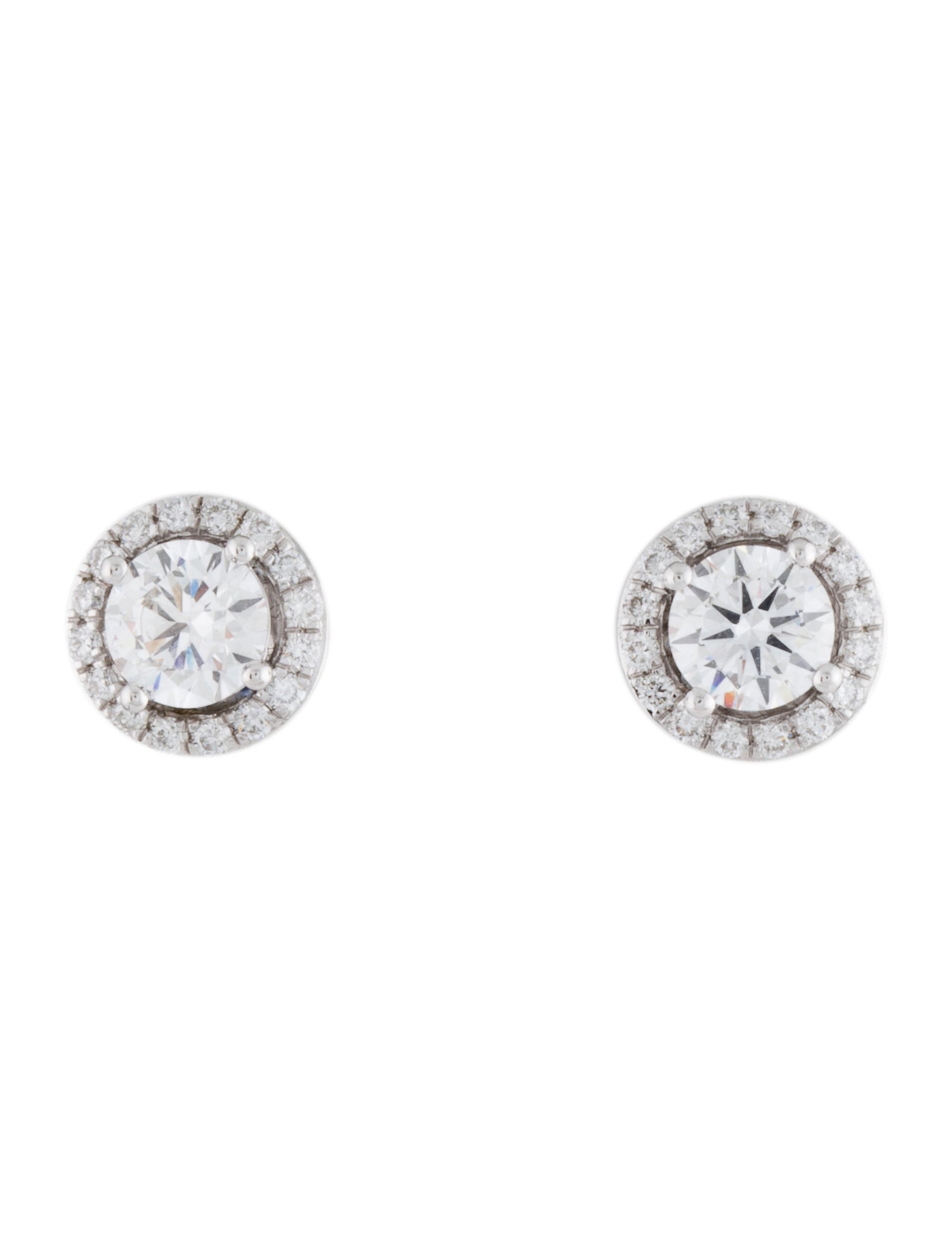 Earrings 14K 1.29ctw Lab-Grown Diamond Halo Stud