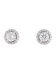 Earrings 14K 1.29ctw Lab-Grown Diamond Halo Stud Earrings