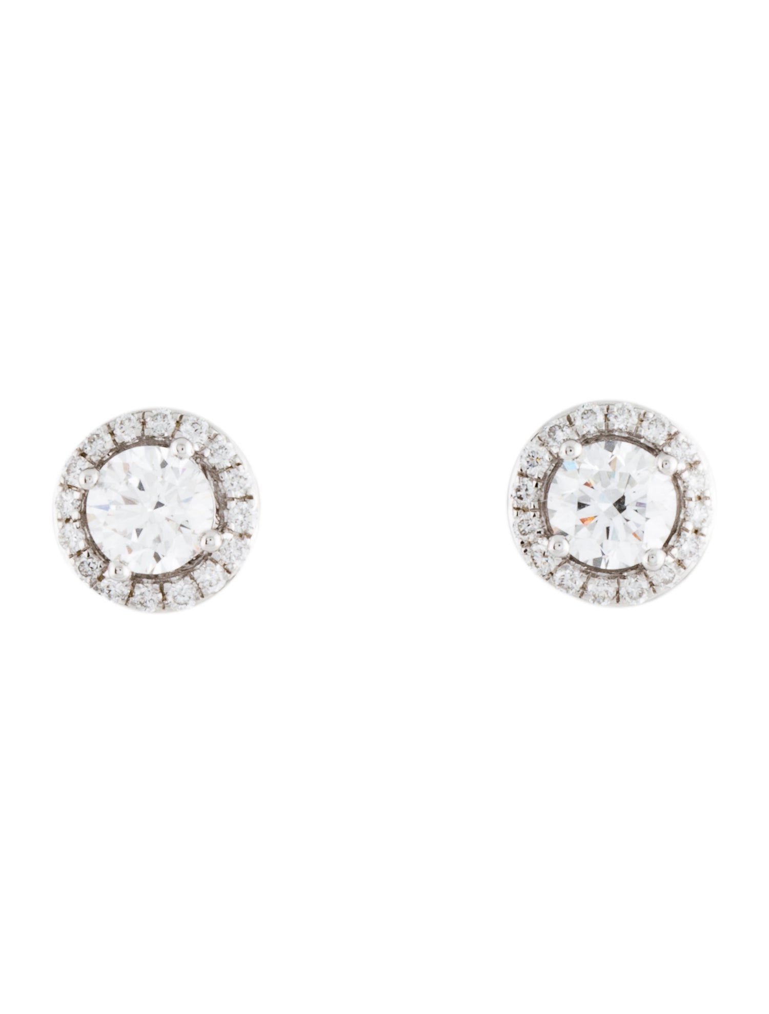 Earrings 14K 1.28ctw Lab-Grown Diamond Halo Stud