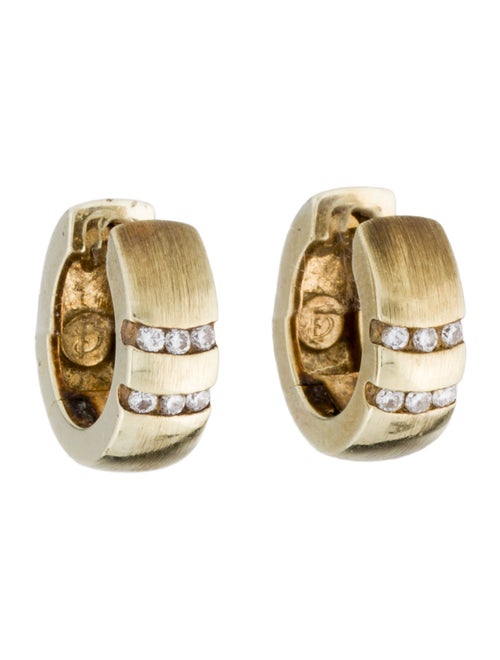Earrings 14K Diamond Huggie Earrings