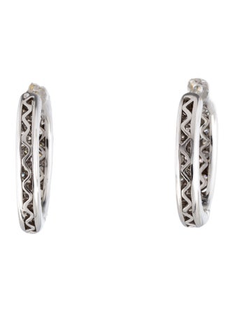 Earrings 18K 1.27ctw Diamond Inside-Out Hoop Earrings