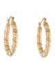Earrings 14K Textured Twist Hoop Earrings
